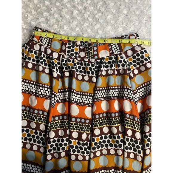 Moon Orchard Maxi Skirt Pockets Size M Polka Dot Multi Colors Flowy Lightweight - Picture 7 of 9
